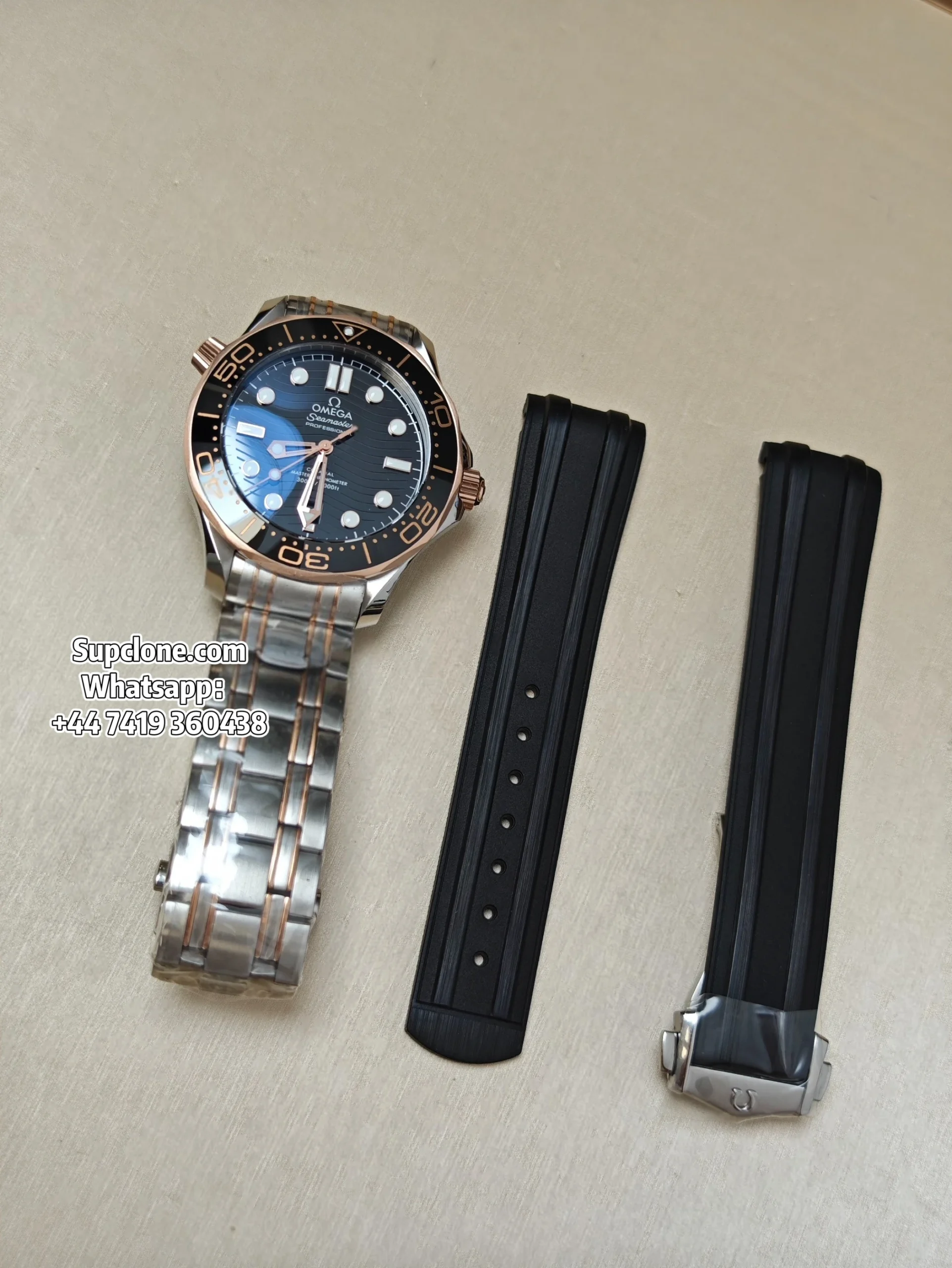 OMEGA Super Clone Seamaster Diver 300M 210.20.42.20.01.001 42mm Two-Tone Black