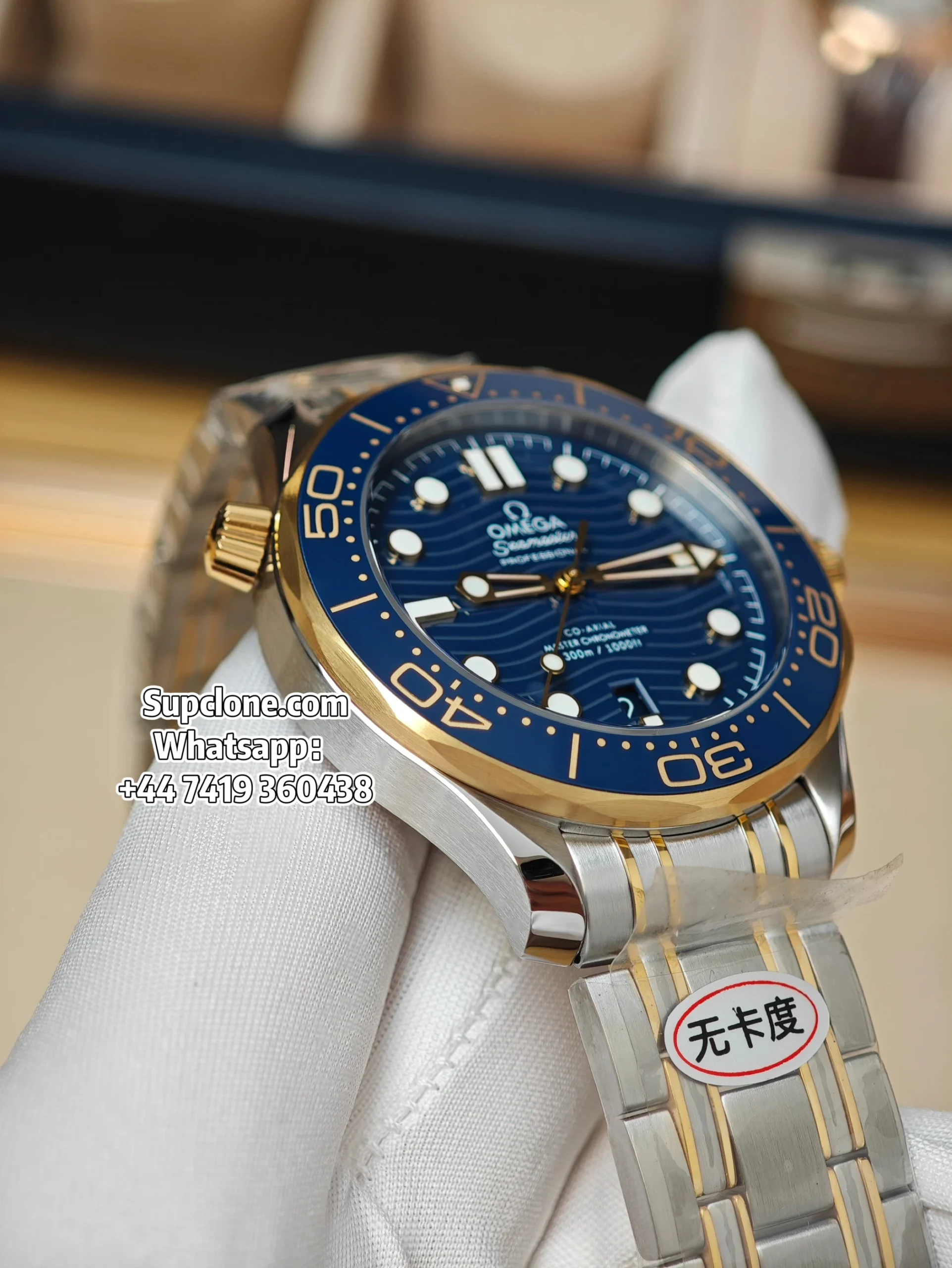 Omega Super Clone Seamaster Diver 300M 210.20.42.20.03.001 42mm Two-Tone (21) Omega Super Clone Seamaster Diver 300M 210.20.42.20.03.001 42mm Two-Tone