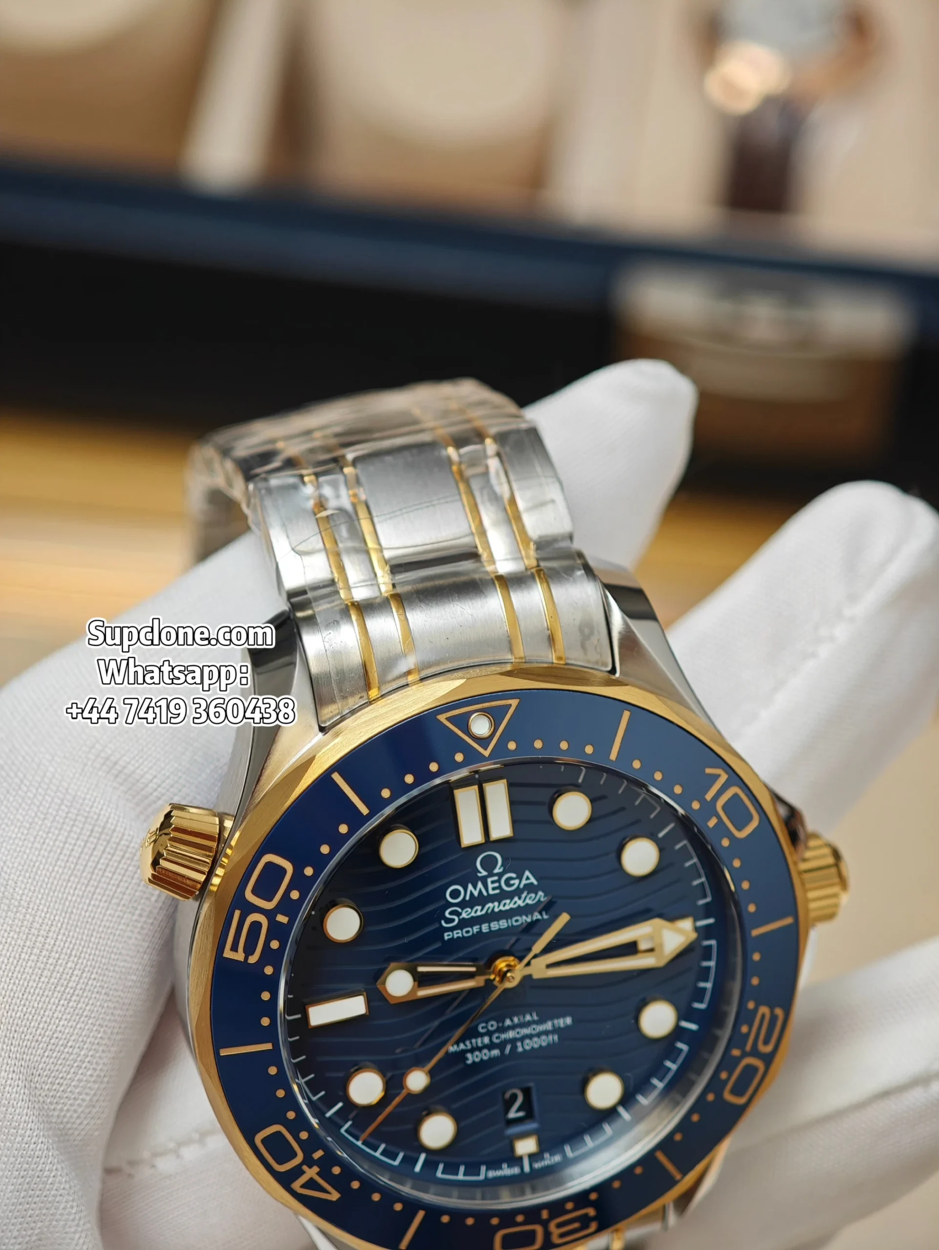 Omega Super Clone Seamaster Diver 300M 210.20.42.20.03.001 42mm Two-Tone (22) Omega Super Clone Seamaster Diver 300M 210.20.42.20.03.001 42mm Two-Tone
