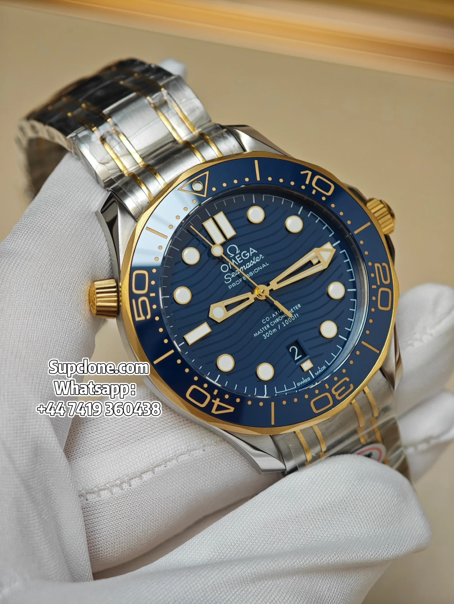 Omega Super Clone Seamaster Diver 300M 210.20.42.20.03.001 42mm Two-Tone (24) Omega Super Clone Seamaster Diver 300M 210.20.42.20.03.001 42mm Two-Tone