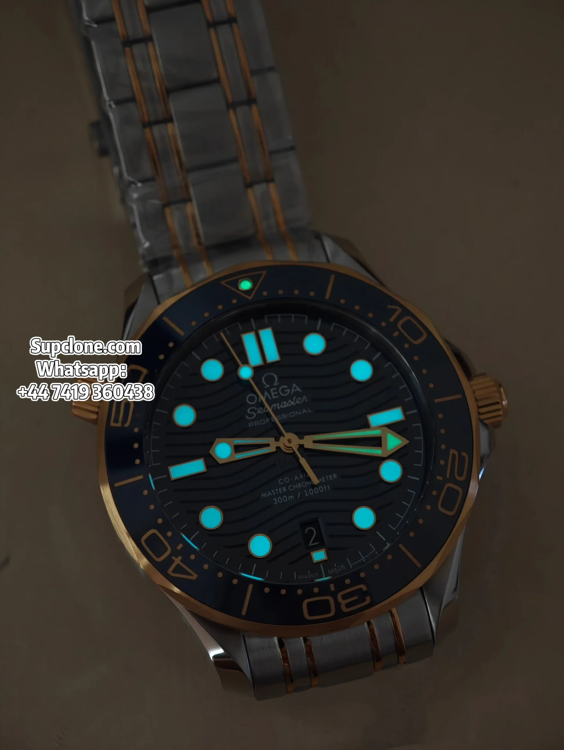 Omega Super Clone Seamaster Diver 300M 210.20.42.20.03.001 42mm Two-Tone (30) Omega Super Clone Seamaster Diver 300M 210.20.42.20.03.001 42mm Two-Tone