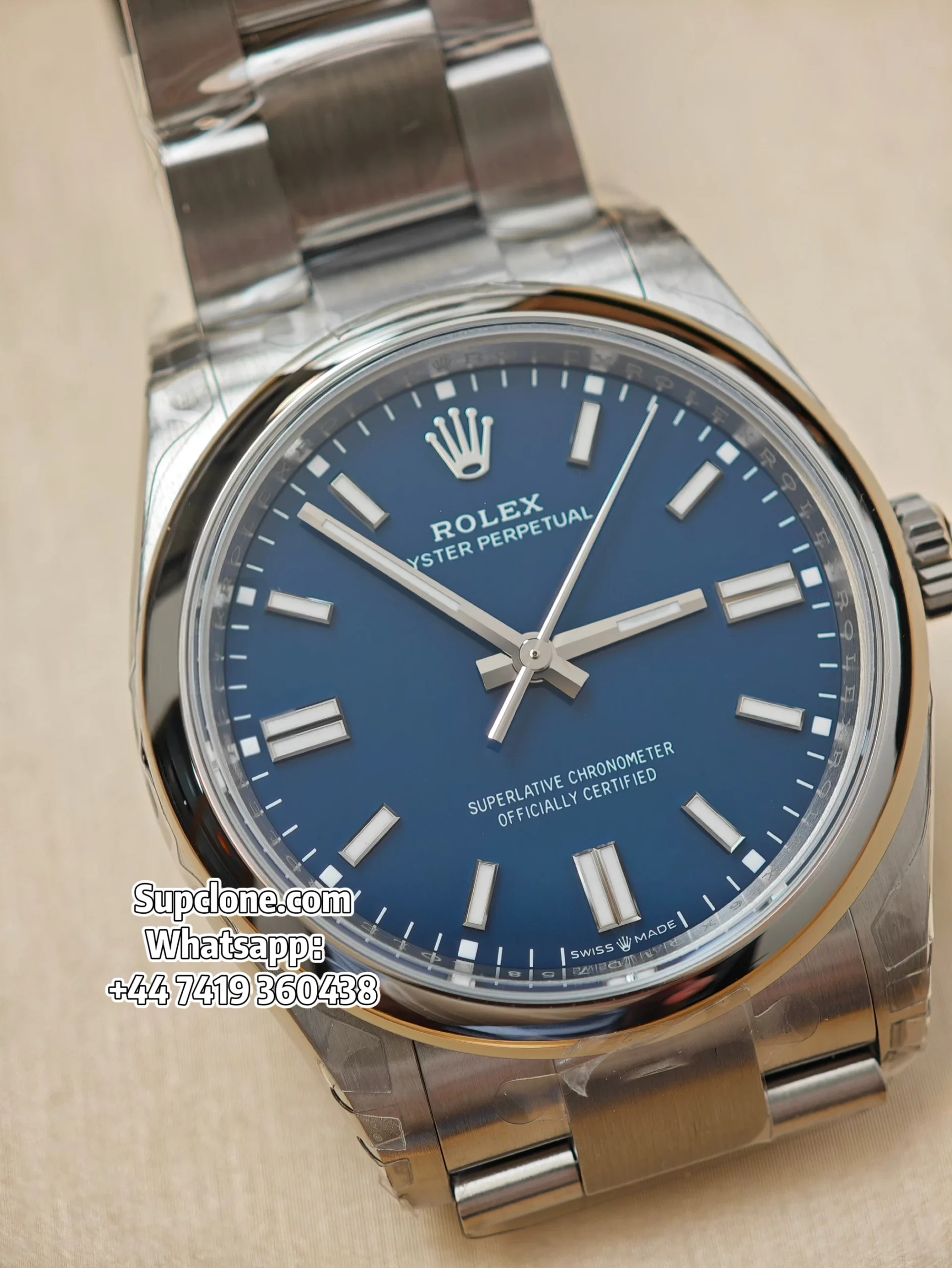 Rolex Super Clone Oyster Perpetual 36 126000-0015 Bright Blue Dial