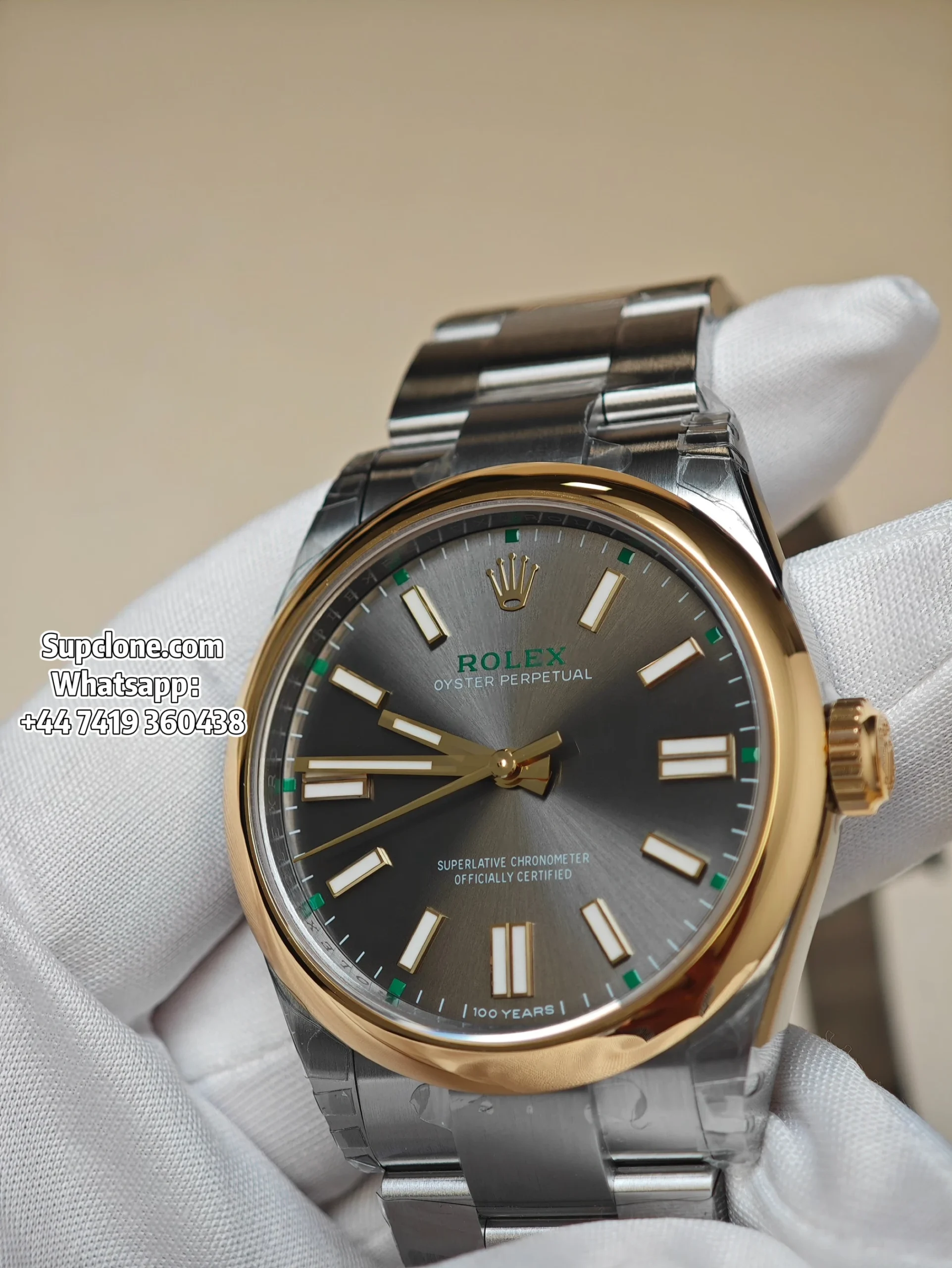 Rolex Super Clone Oyster Perpetual M134303 100 Years Slate Dial 41MM
