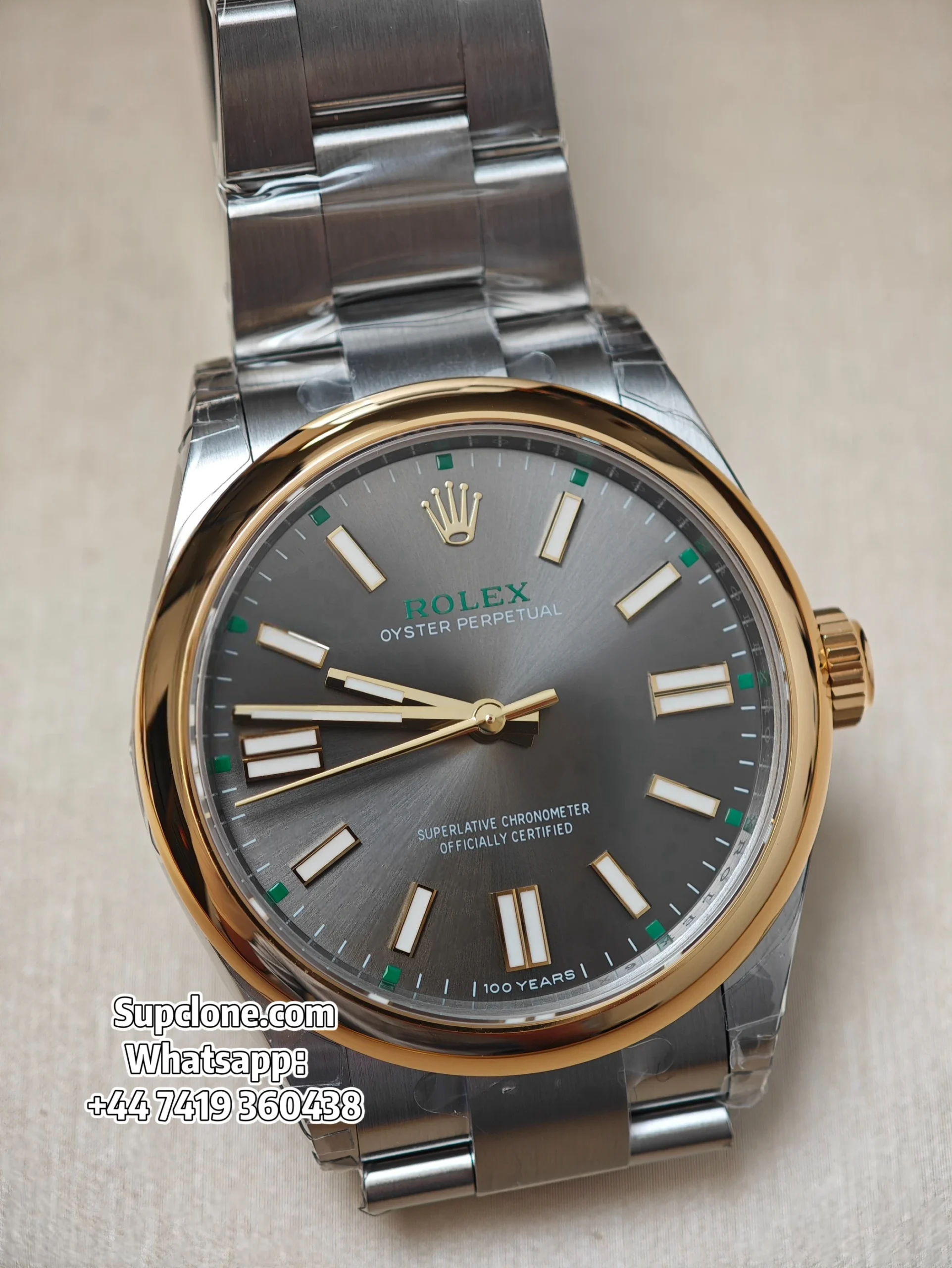 Rolex Super Clone Oyster Perpetual M134303 100 Years Slate Dial 41MM