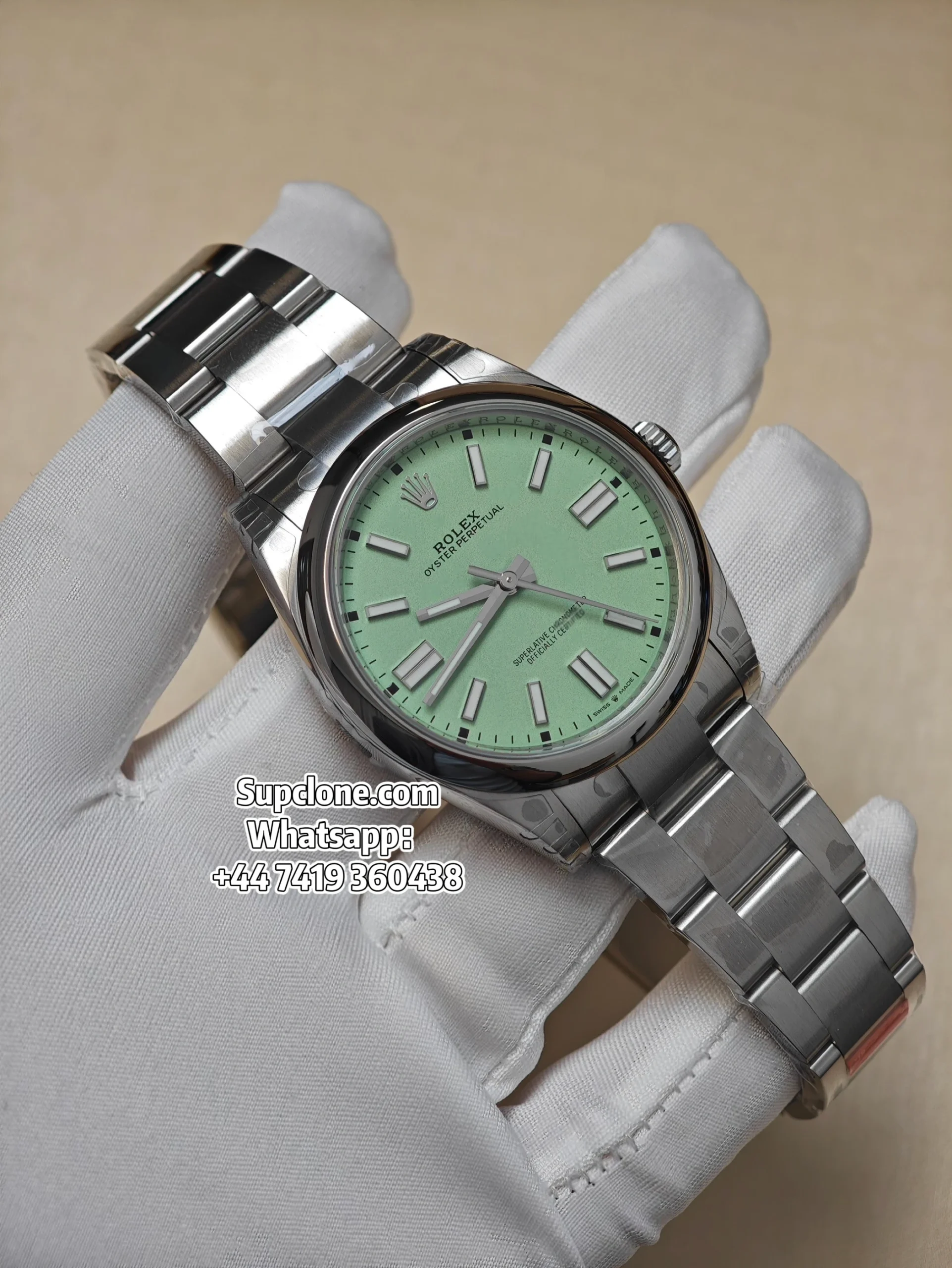 Rolex Super Clone Oyster Perpetual Olive Green Dial 41mm M134300-0006 3230 Movement