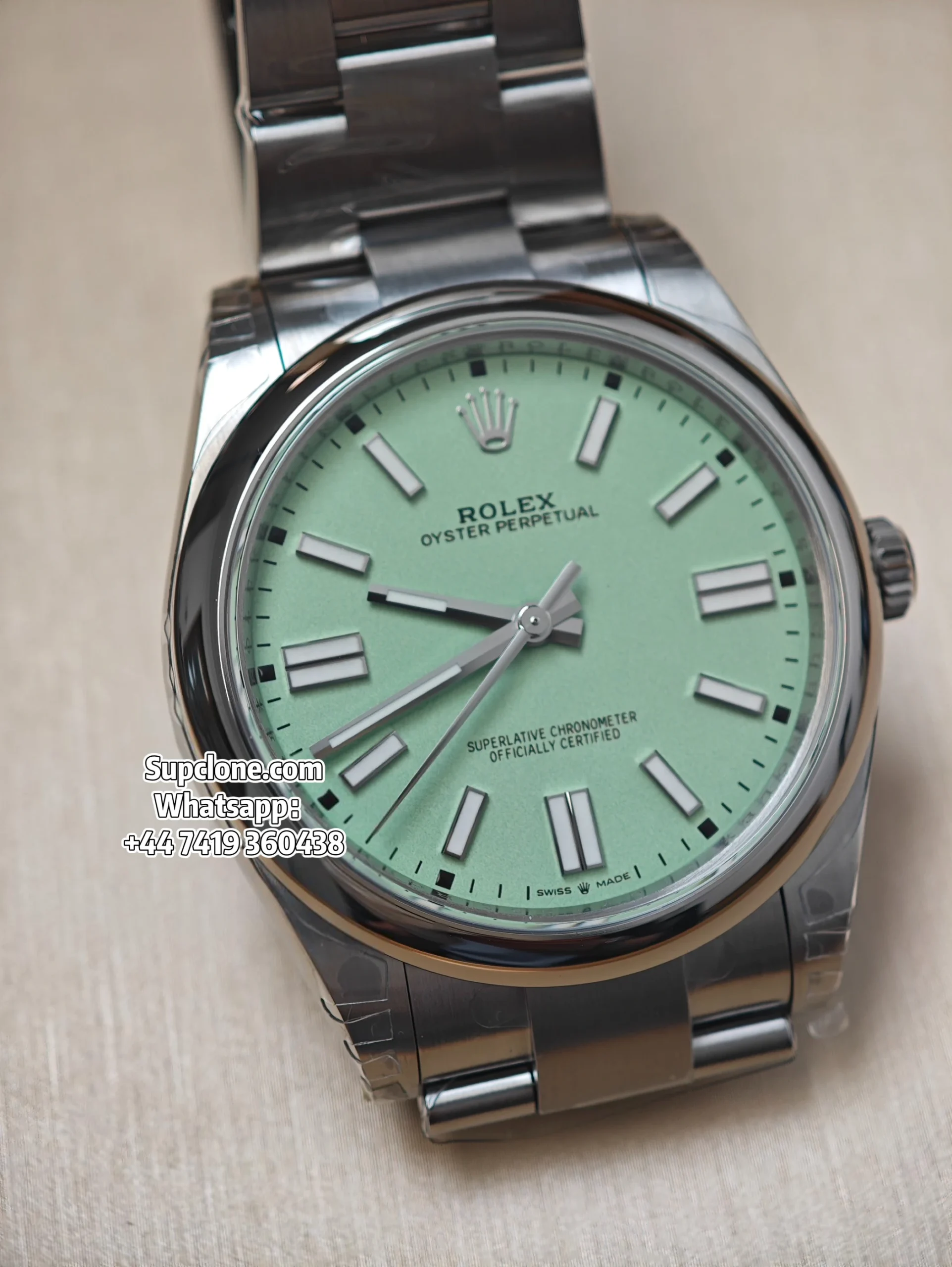 Rolex Super Clone Oyster Perpetual Olive Green Dial 41mm M134300-0006 3230 Movement
