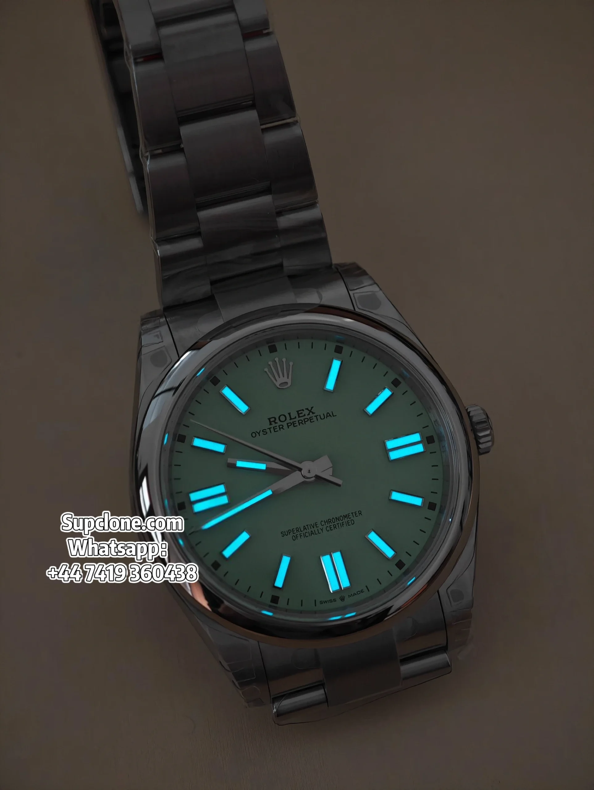 Rolex Super Clone Oyster Perpetual Olive Green Dial 41mm M134300-0006 3230 Movement