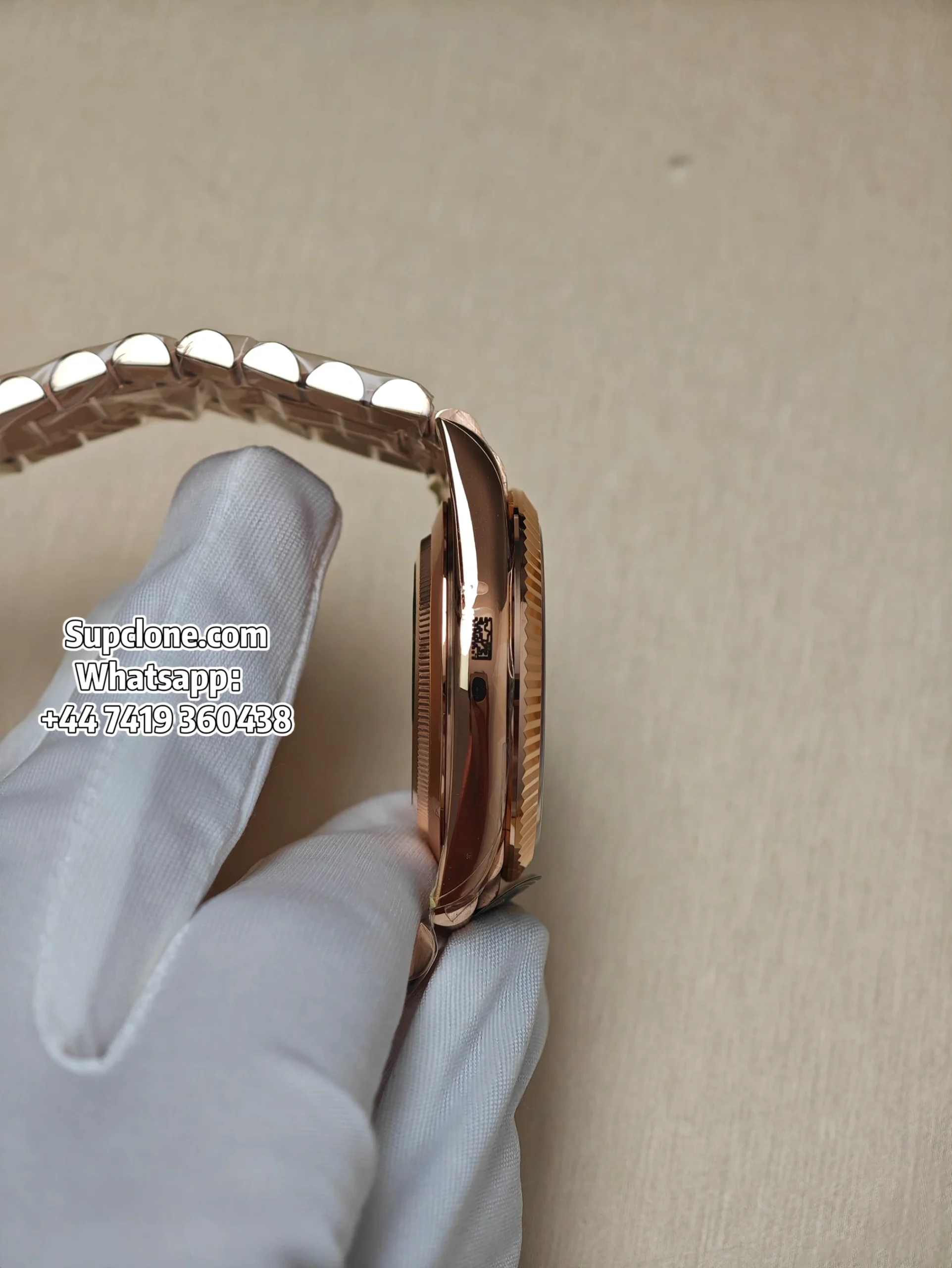 Rolex Super Clone Watches Day Date 18K Rose Gold Diamond Chocolate Dial 40mm (2) Rolex Super Clone Watches Day Date 18K Rose Gold Diamond Chocolate Dial 40mm m228235