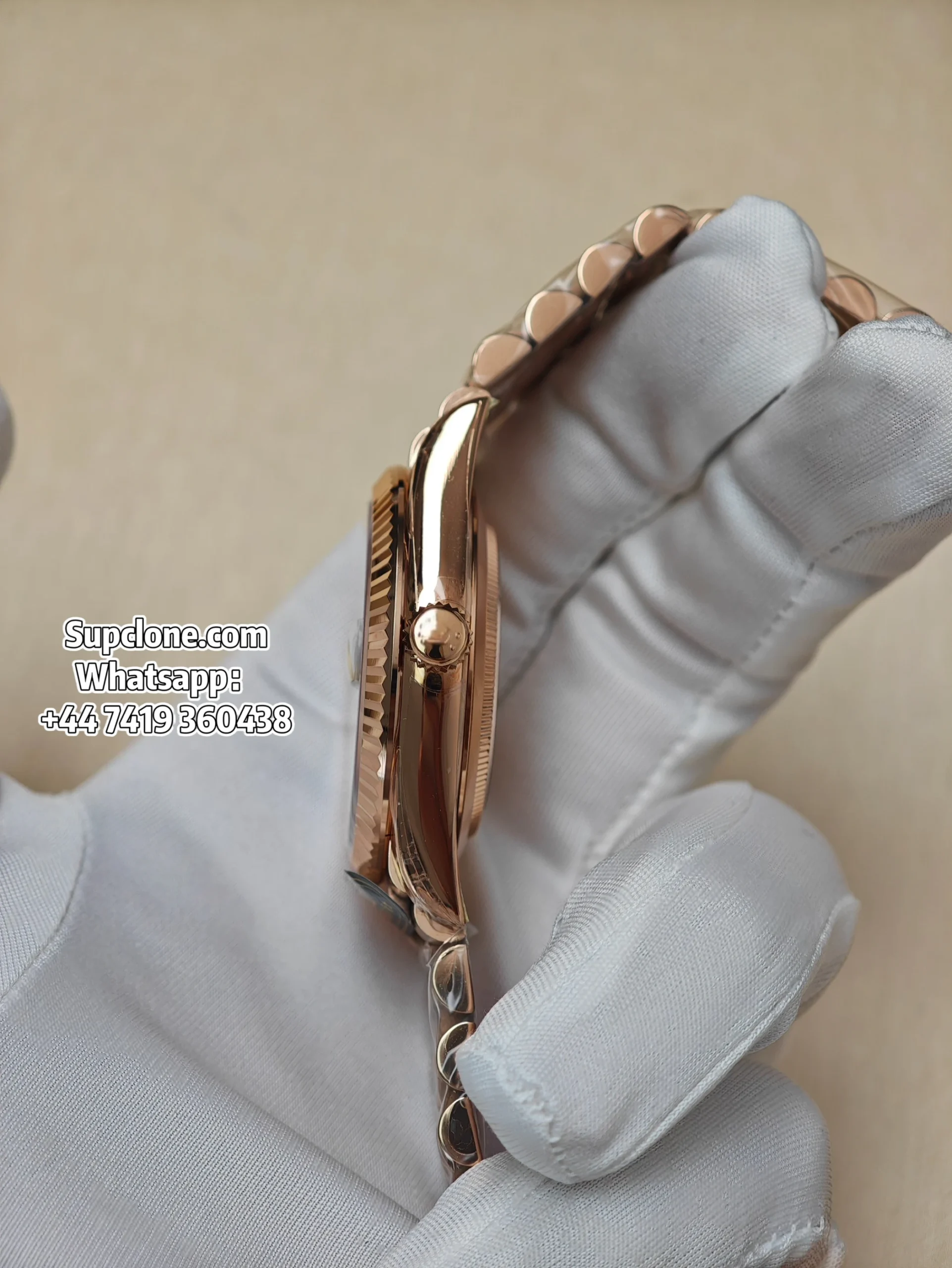 Rolex Super Clone Watches Day Date 18K Rose Gold Diamond Chocolate Dial 40mm (3) Rolex Super Clone Watches Day Date 18K Rose Gold Diamond Chocolate Dial 40mm m228235