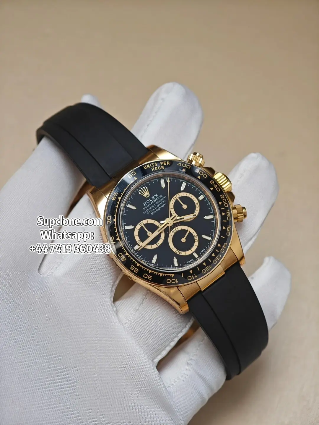 Rolex Super Clone Watches Daytona 18k Gold M126518ln-0008 4131 Movement (1) Rolex Super Clone Watches Daytona 18k Gold M126518ln-0008 4131 Movement