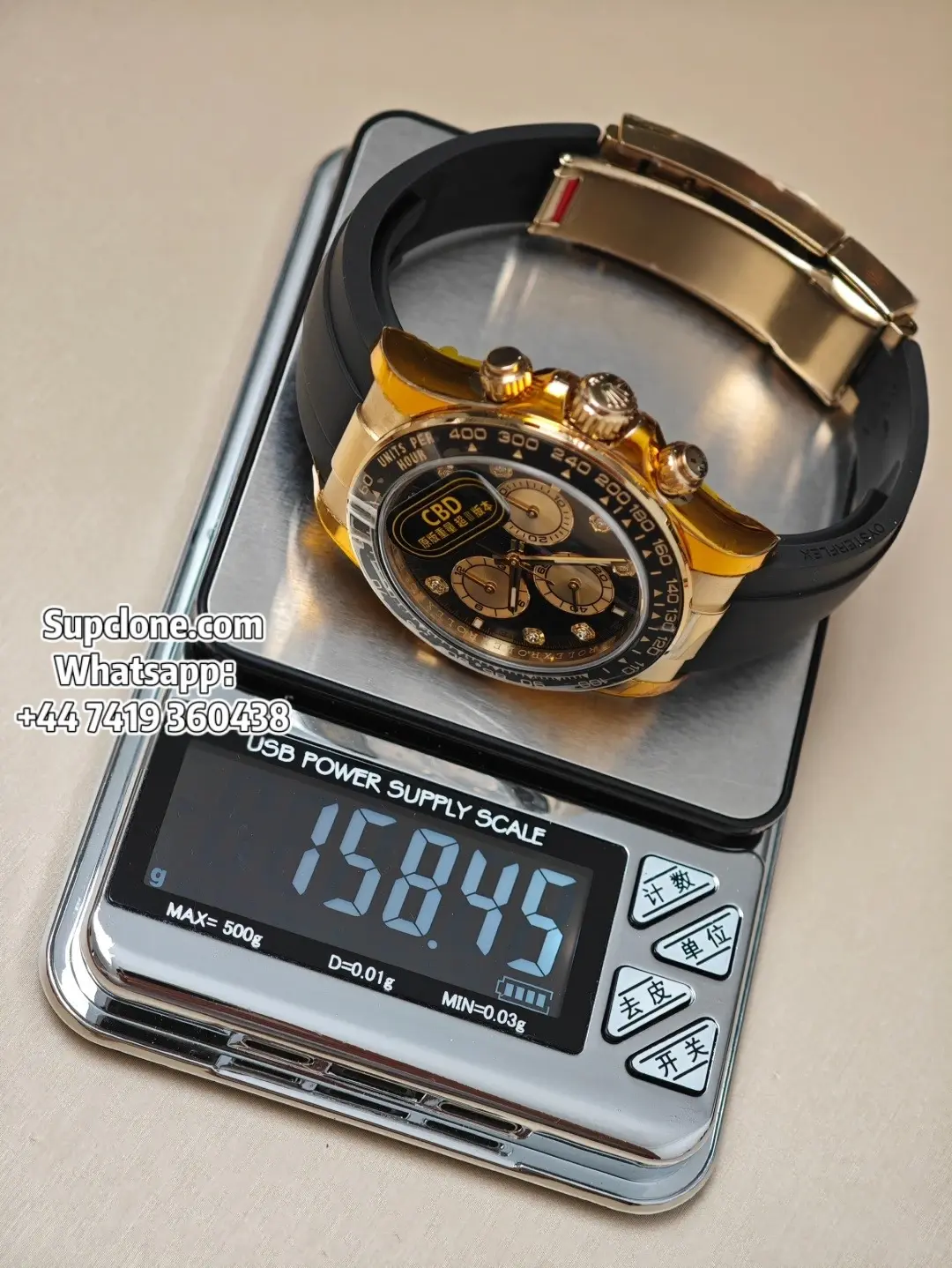 Rolex Super Clone Watches Daytona Gold Diamond M126518ln-0006 4131 Movement (19) Rolex Super Clone Watches Daytona Gold Diamond M126518ln-0006 4131 Movement
