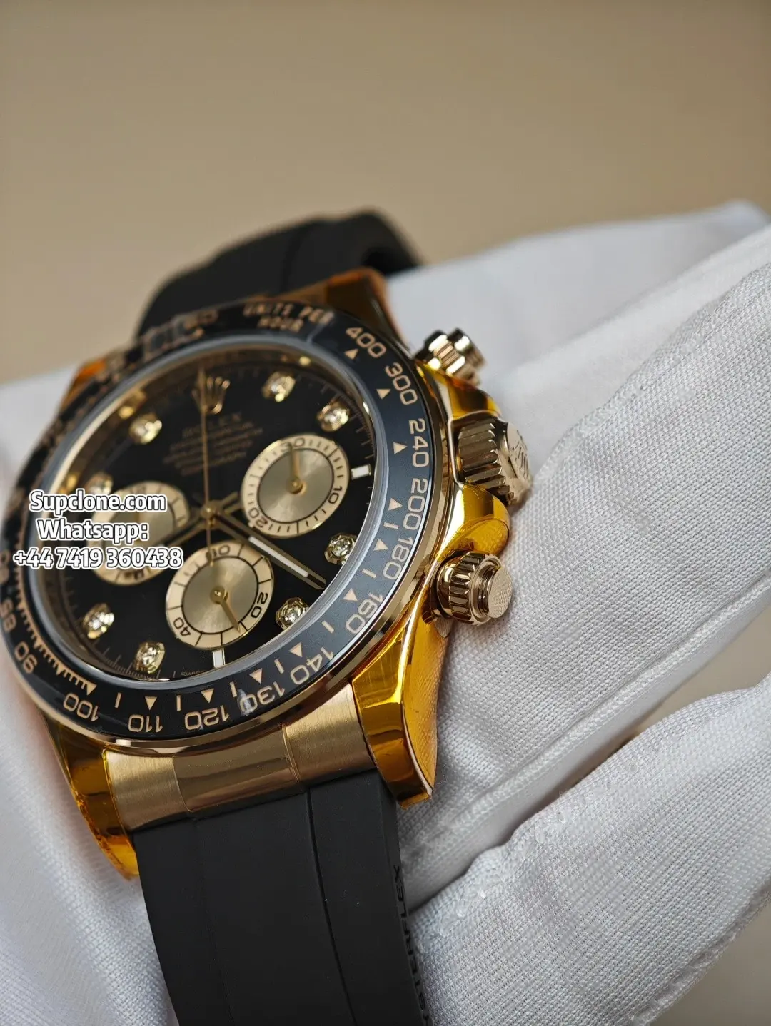 Rolex Super Clone Watches Daytona Gold Diamond M126518ln-0006 4131 Movement (3) Rolex Super Clone Watches Daytona Gold Diamond M126518ln-0006 4131 Movement
