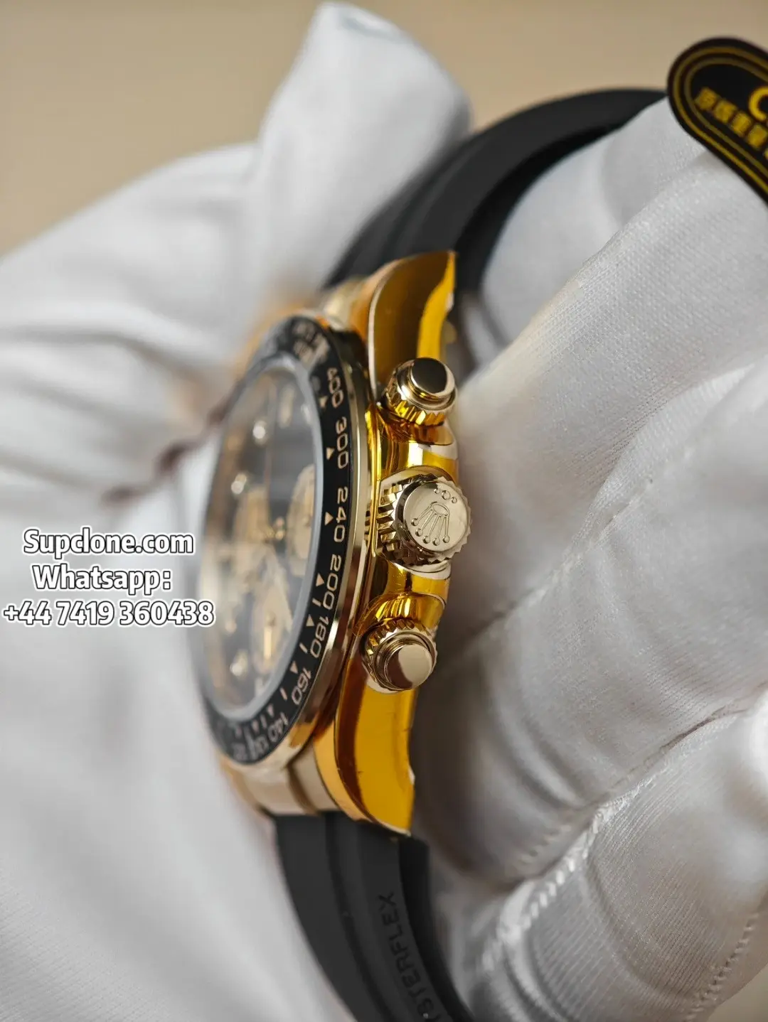 Rolex Super Clone Watches Daytona Gold Diamond M126518ln-0006 4131 Movement (4) Rolex Super Clone Watches Daytona Gold Diamond M126518ln-0006 4131 Movement