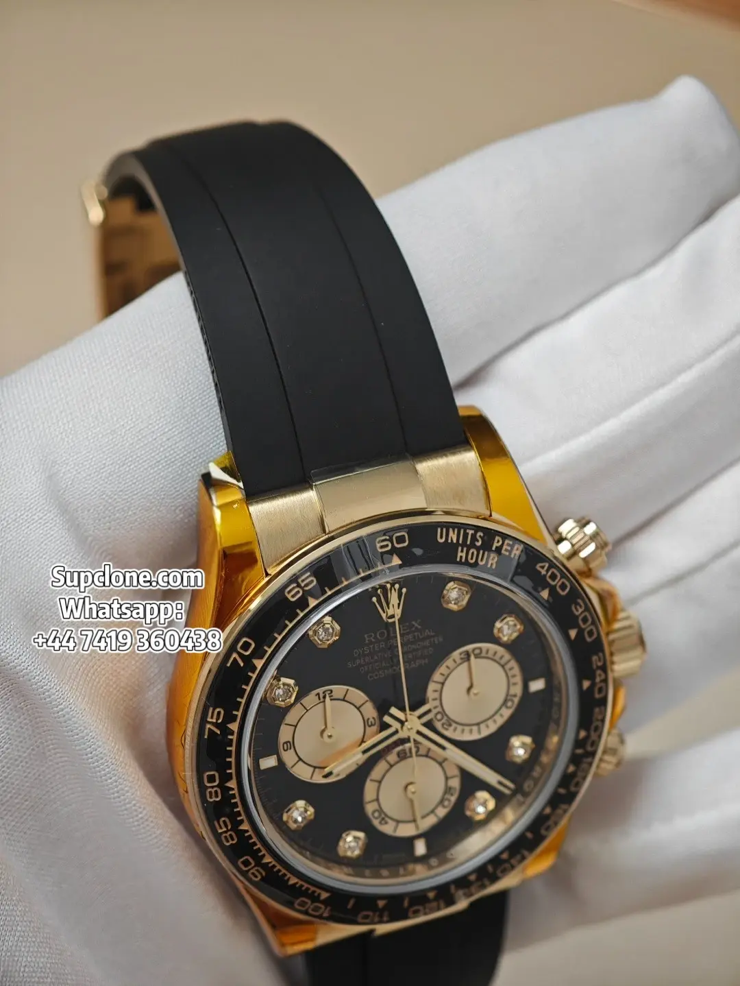 Rolex Super Clone Watches Daytona Gold Diamond M126518ln-0006 4131 Movement (5) Rolex Super Clone Watches Daytona Gold Diamond M126518ln-0006 4131 Movement