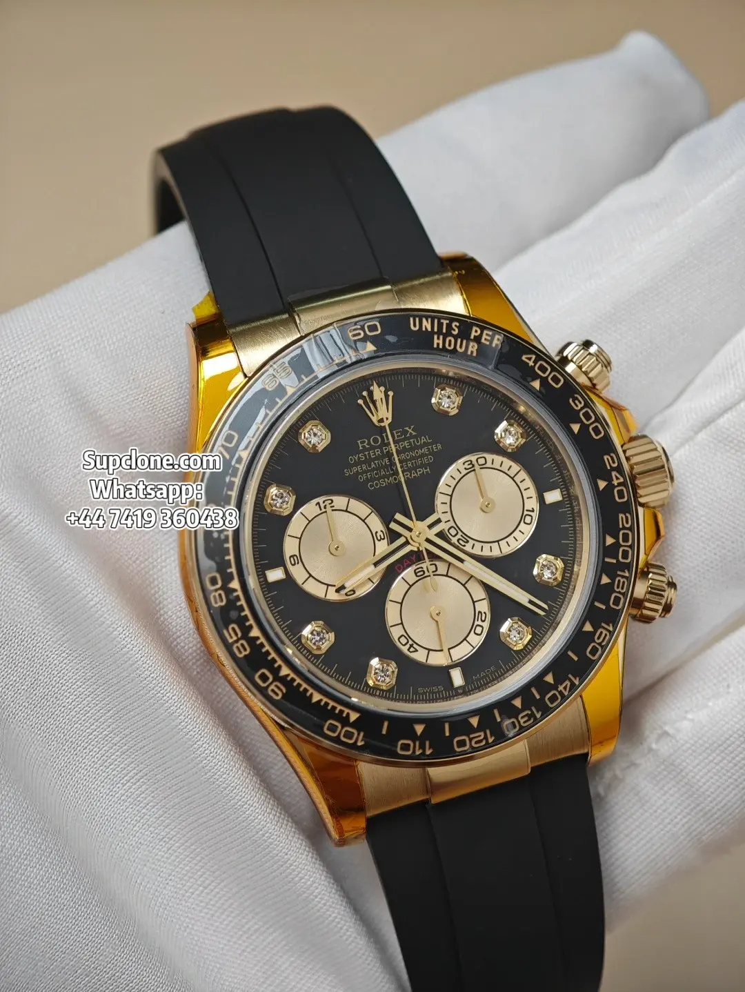 Rolex Super Clone Watches Daytona Gold Diamond M126518ln-0006 4131 Movement (6) Rolex Super Clone Watches Daytona Gold Diamond M126518ln-0006 4131 Movement