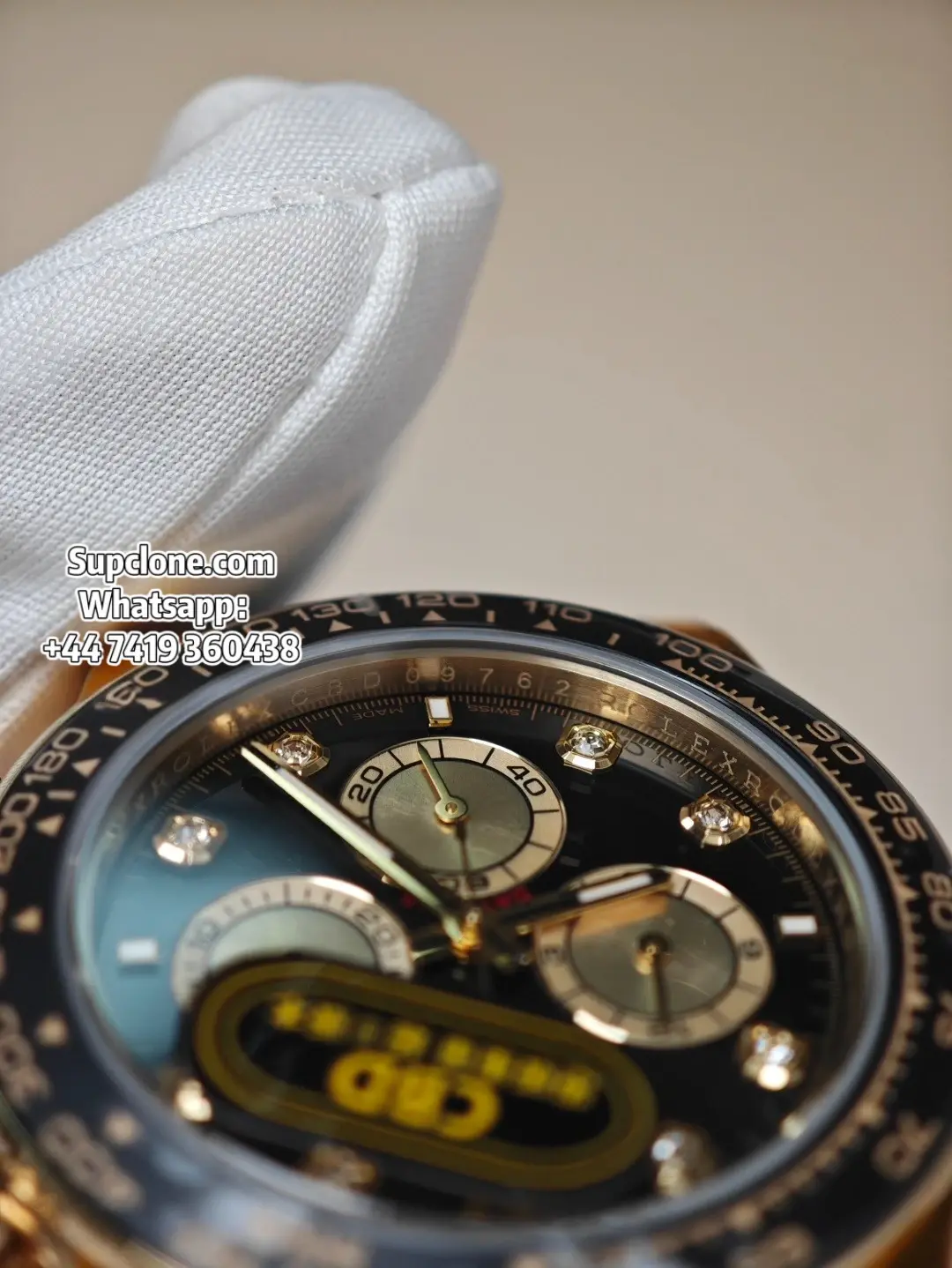 Rolex Super Clone Watches Daytona Gold Diamond M126518ln-0006 4131 Movement (7) Rolex Super Clone Watches Daytona Gold Diamond M126518ln-0006 4131 Movement