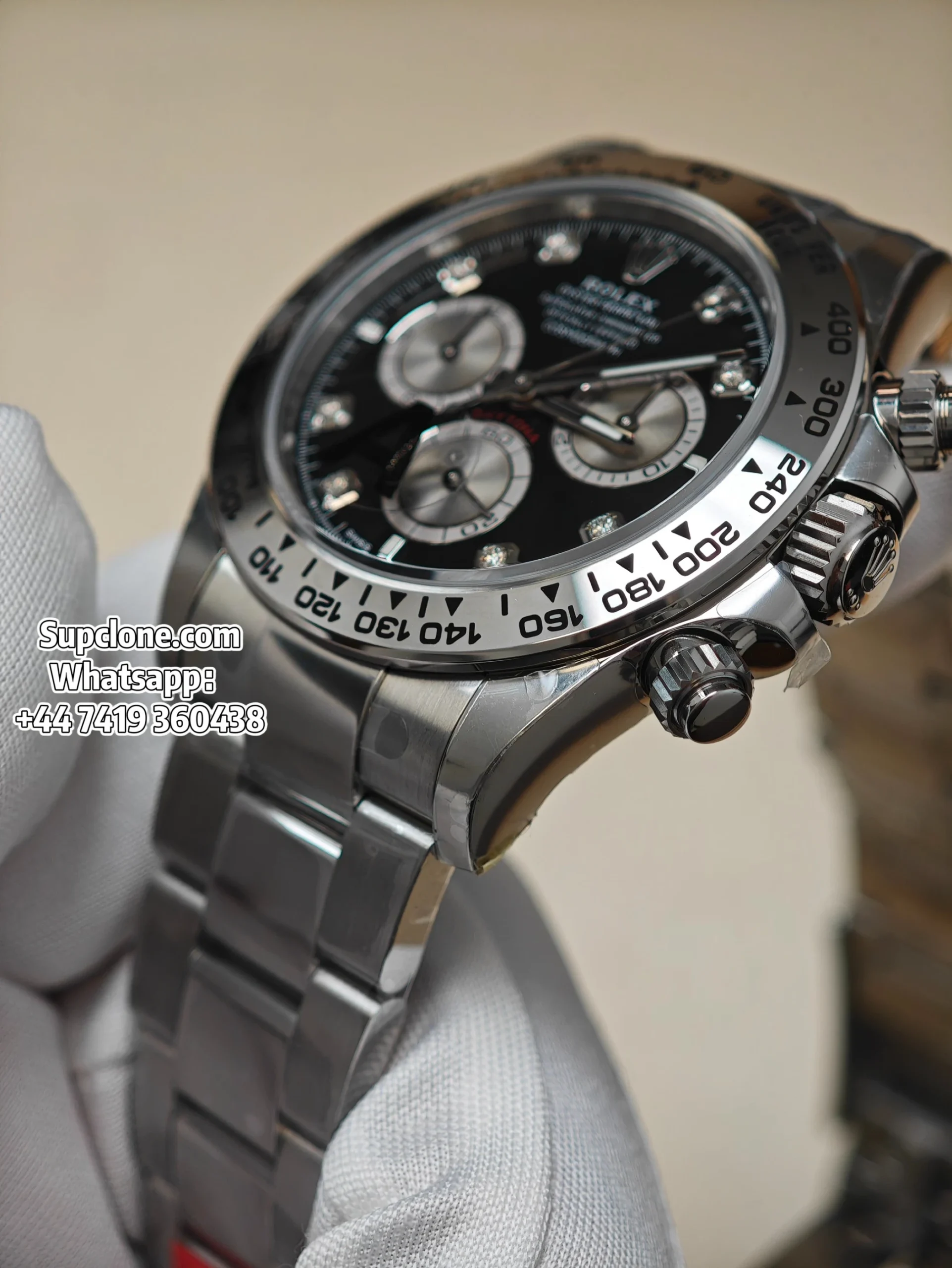Rolex Super Clone Watches Daytona M126509-0002 Diamond Black Dial 4131 Movement (10) Rolex Super Clone Watches Daytona M126509-0002 Diamond Black Dial 4131 Movement