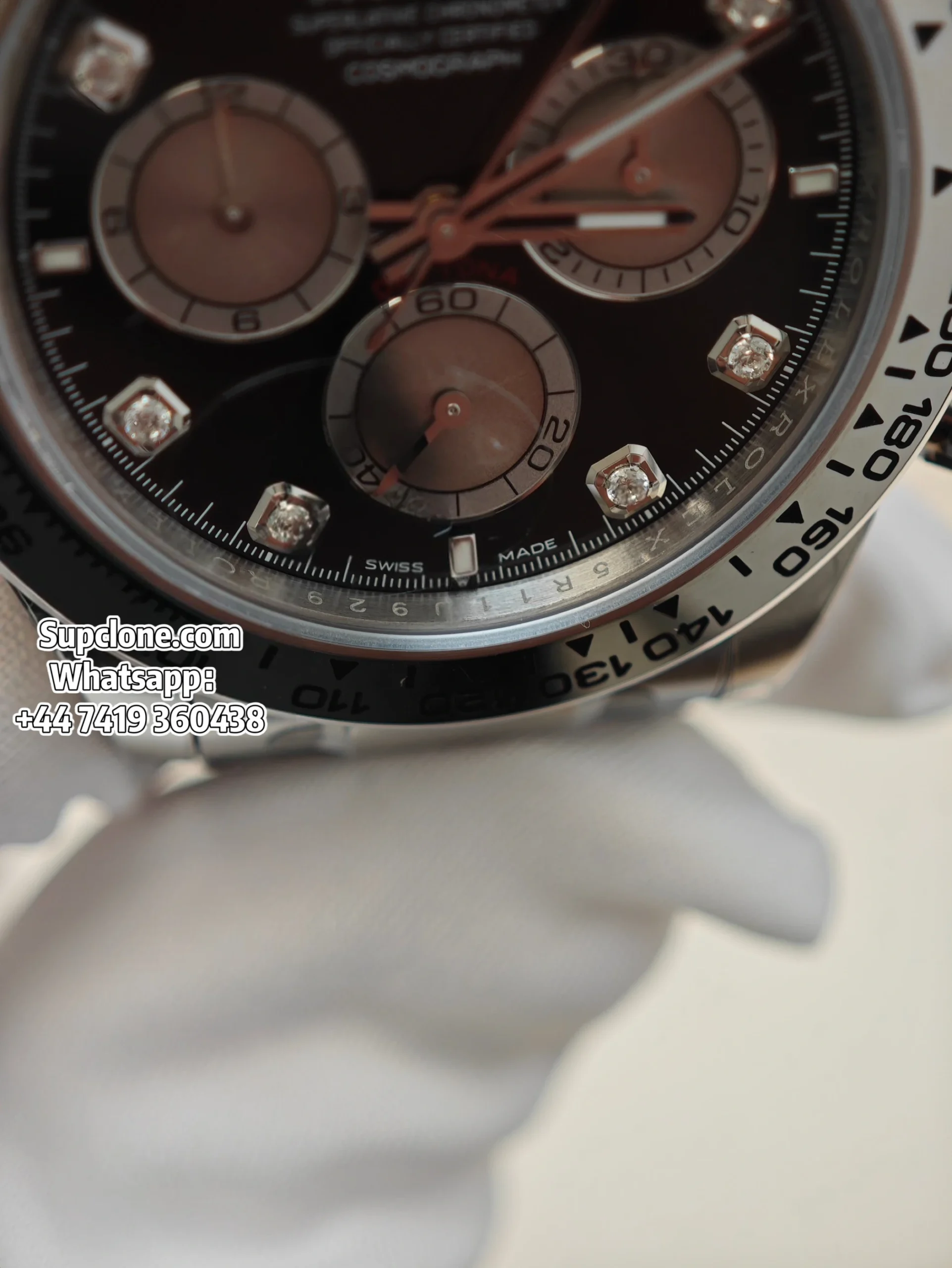 Rolex Super Clone Watches Daytona M126509-0002 Diamond Black Dial 4131 Movement (12) Rolex Super Clone Watches Daytona M126509-0002 Diamond Black Dial 4131 Movement
