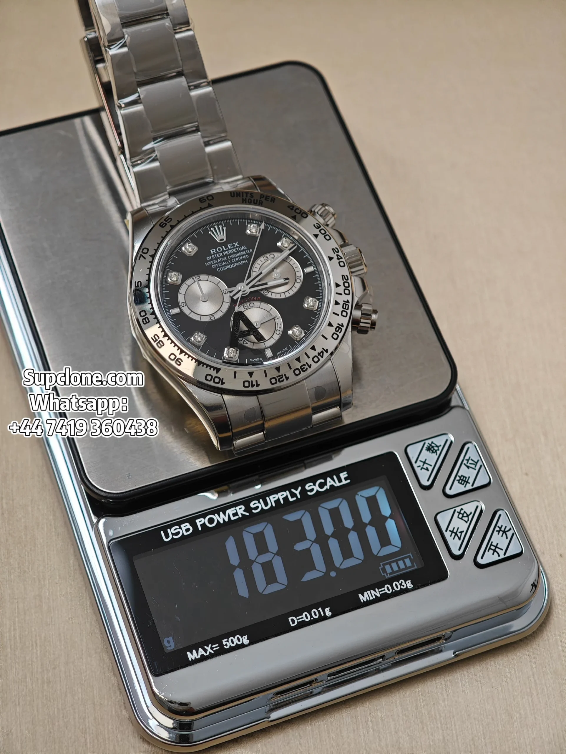 Rolex Super Clone Watches Daytona M126509-0002 Diamond Black Dial 4131 Movement (13) Rolex Super Clone Watches Daytona M126509-0002 Diamond Black Dial 4131 Movement