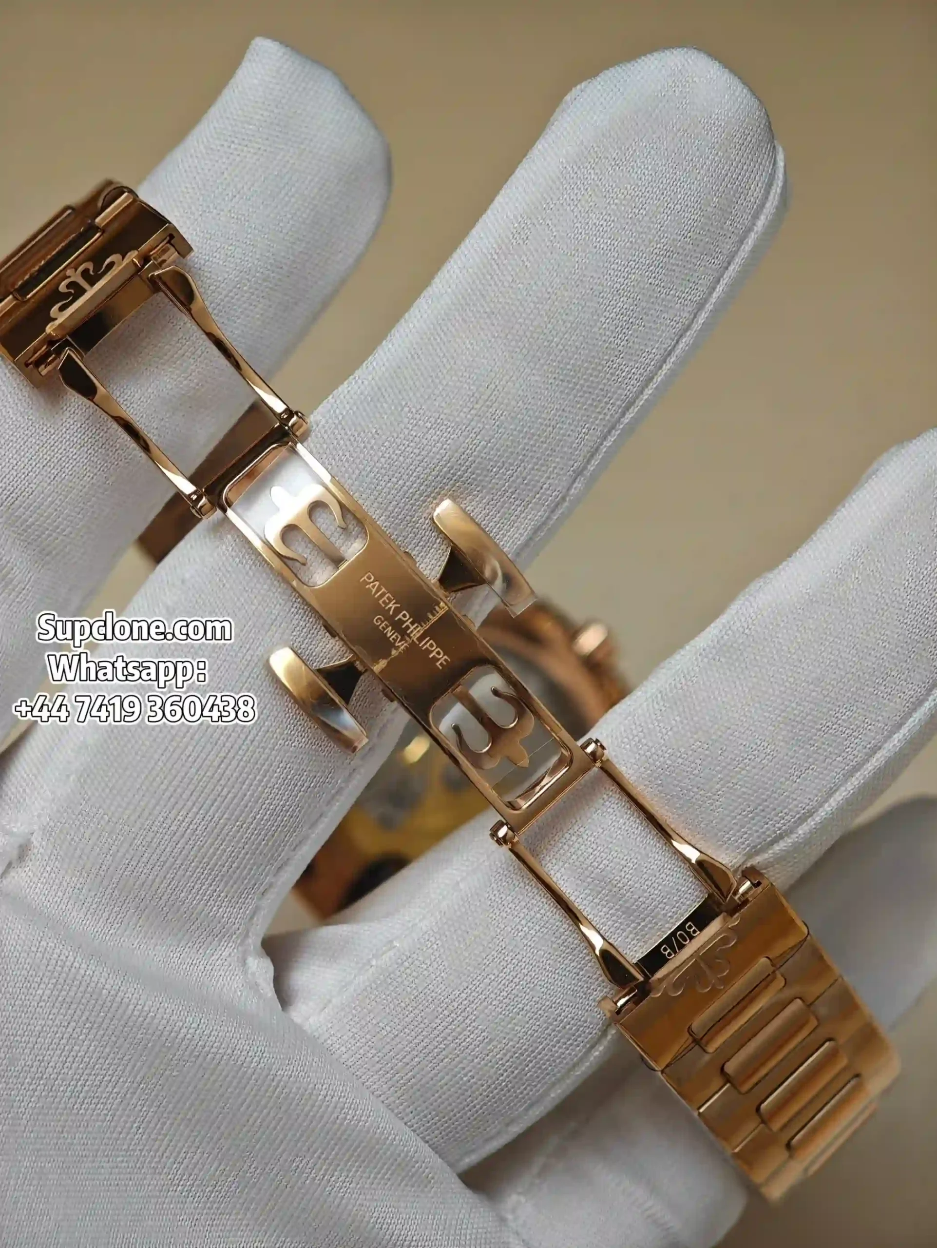 Patek Philippe Super Clone Nautilus 71181200R-001 Rose Gold Diamond Bezel (6) Patek Philippe Super Clone Nautilus 7118/1200R-001 Rose Gold Diamond Bezel Cal.324