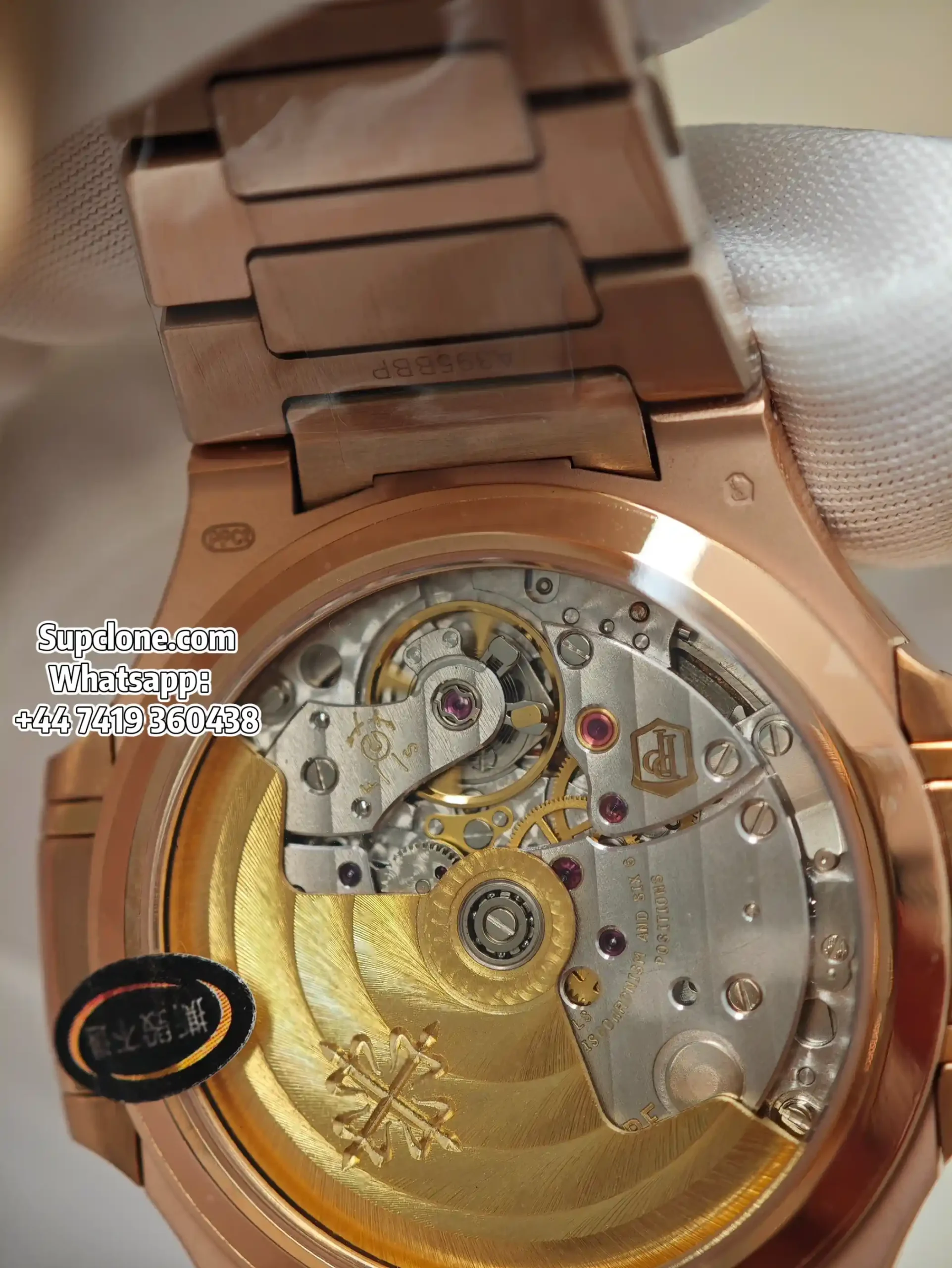 Patek Philippe Super Clone Nautilus 71181200R-001 Rose Gold Diamond Bezel (7) Patek Philippe Super Clone Nautilus 7118/1200R-001 Rose Gold Diamond Bezel Cal.324