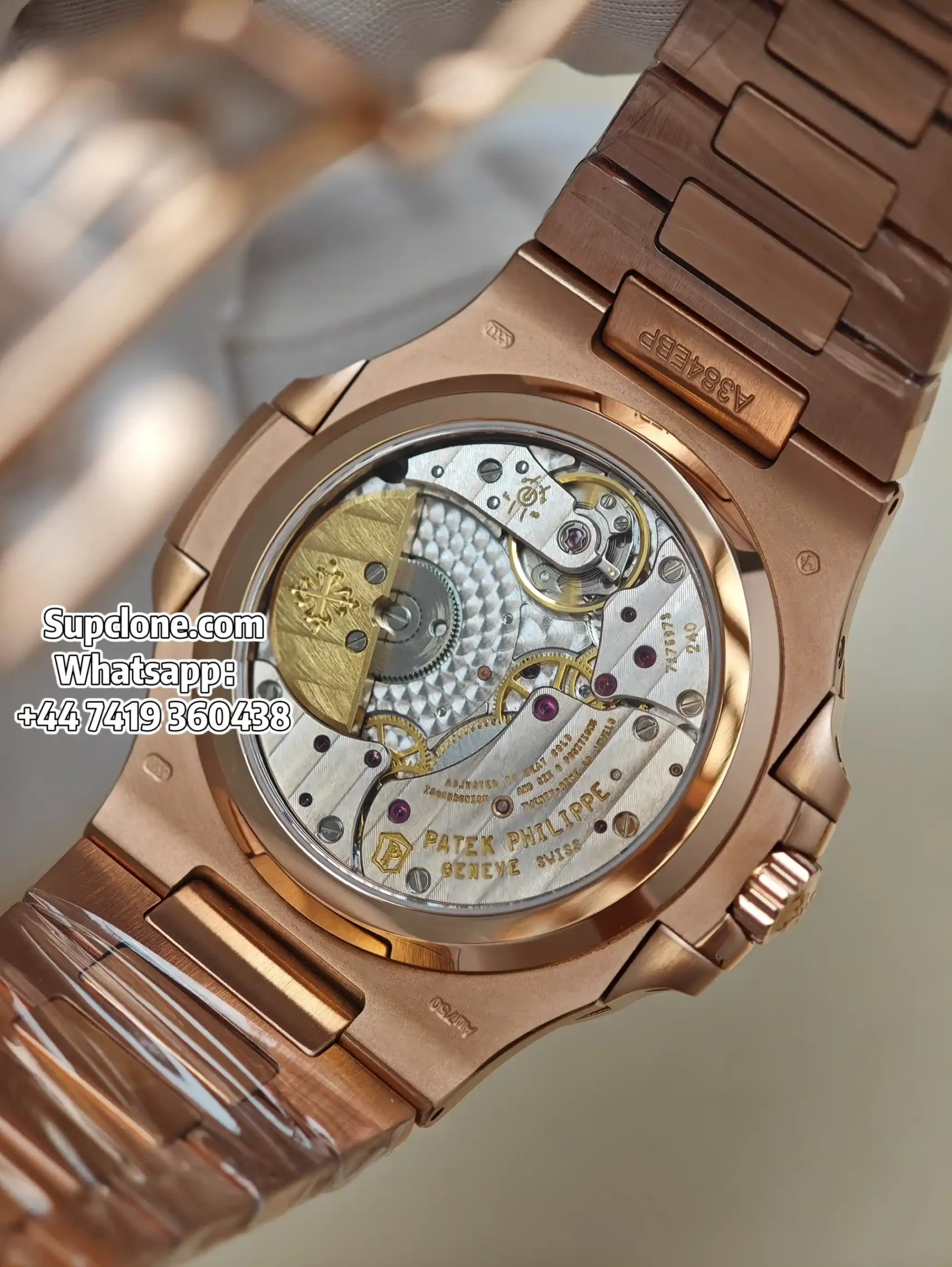 Patek Philippe Super Clone Watches Nautilus 5712/1R-001 Rose Gold Tungsten Cal.240
