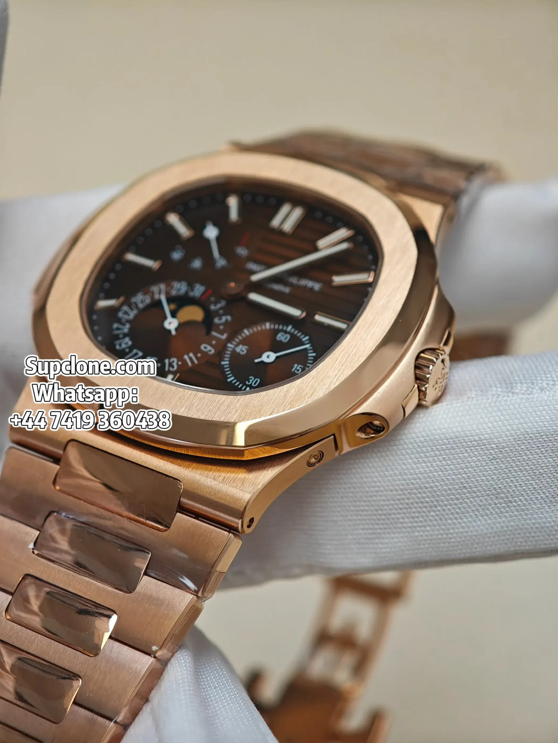 Patek Philippe Super Clone Watches Nautilus 5712/1R-001 Rose Gold Tungsten Cal.240
