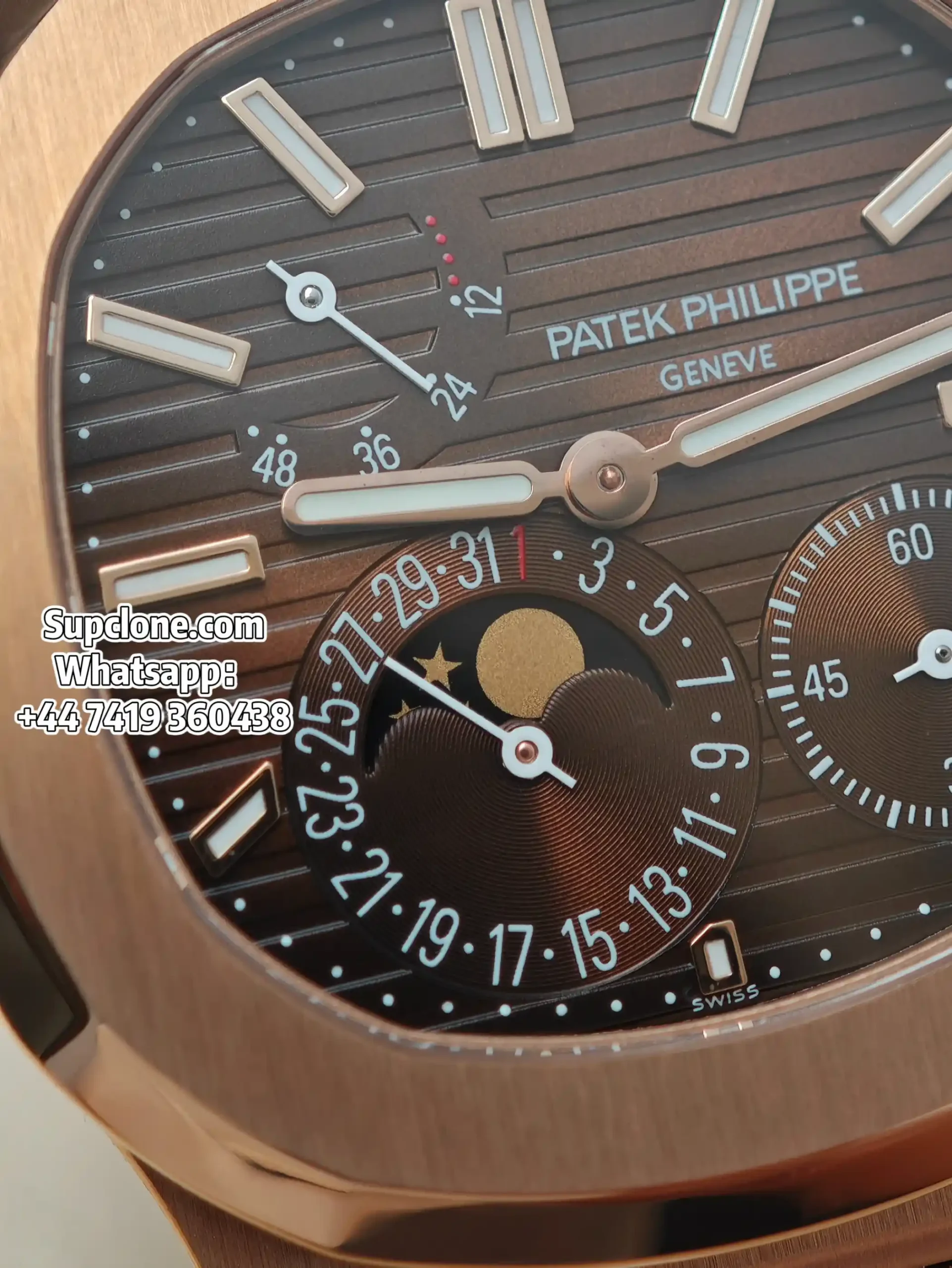 Patek Philippe Super Clone Watches Nautilus 5712/1R-001 Rose Gold Tungsten Cal.240