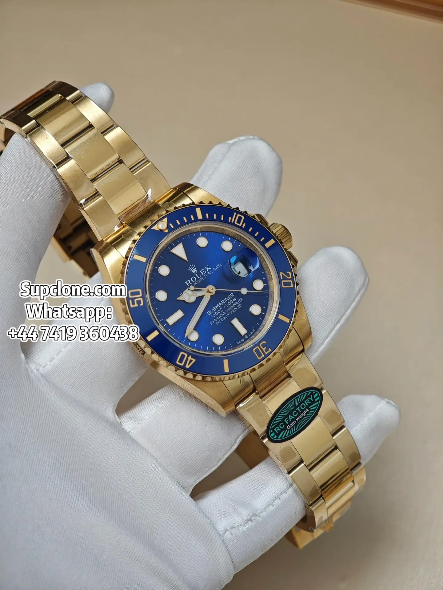 Rolex Super Clone Watches 18K Gold Blue Dial Submariner 126618LB 3235 Movement (1) Rolex Super Clone Watches 18K Gold Blue Dial Submariner 126618LB 3235 Movement