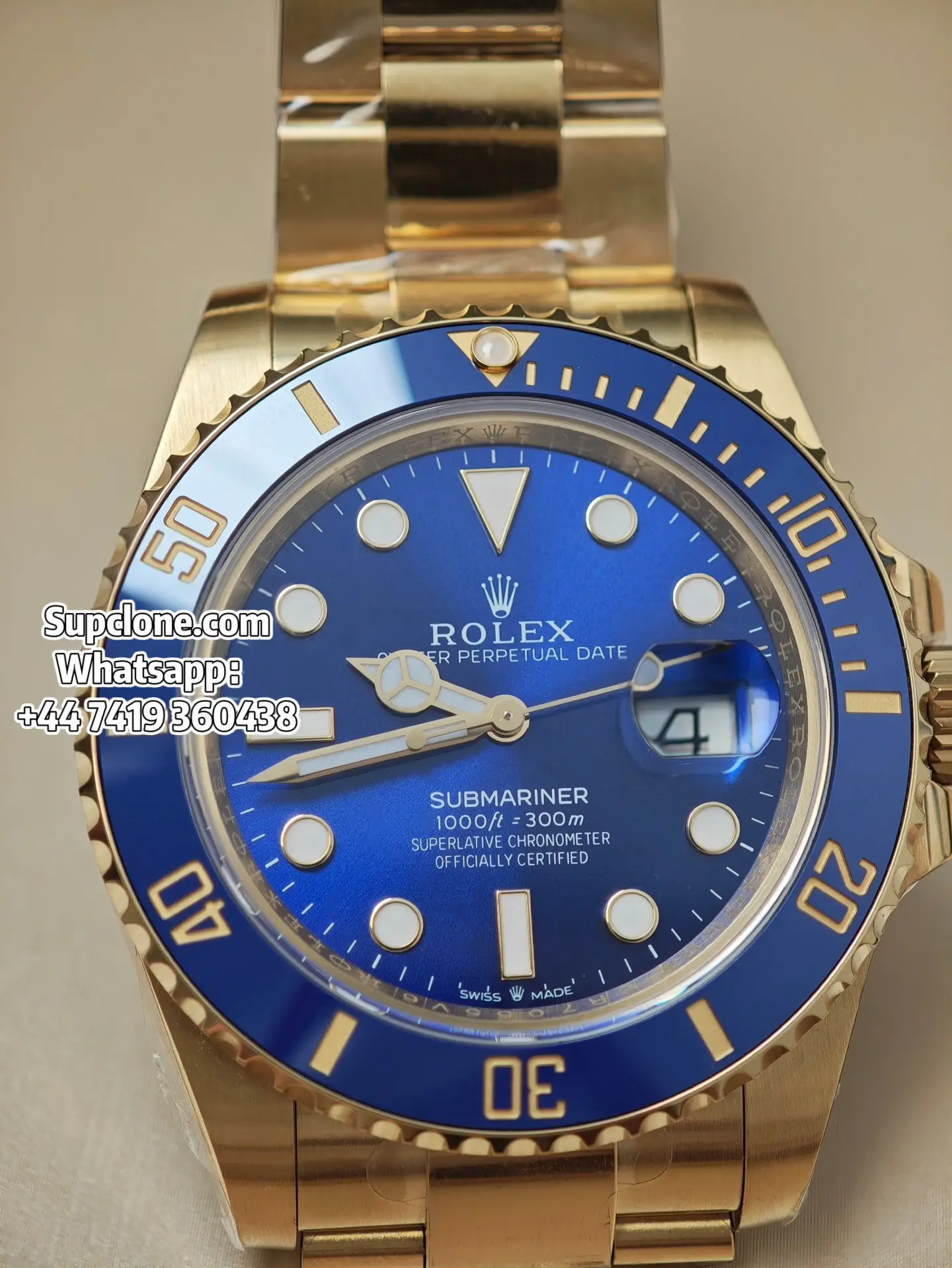 Rolex Super Clone Watches 18K Gold Blue Dial Submariner 126618LB 3235 Movement (12) Rolex Super Clone Watches 18K Gold Blue Dial Submariner 126618LB 3235 Movement