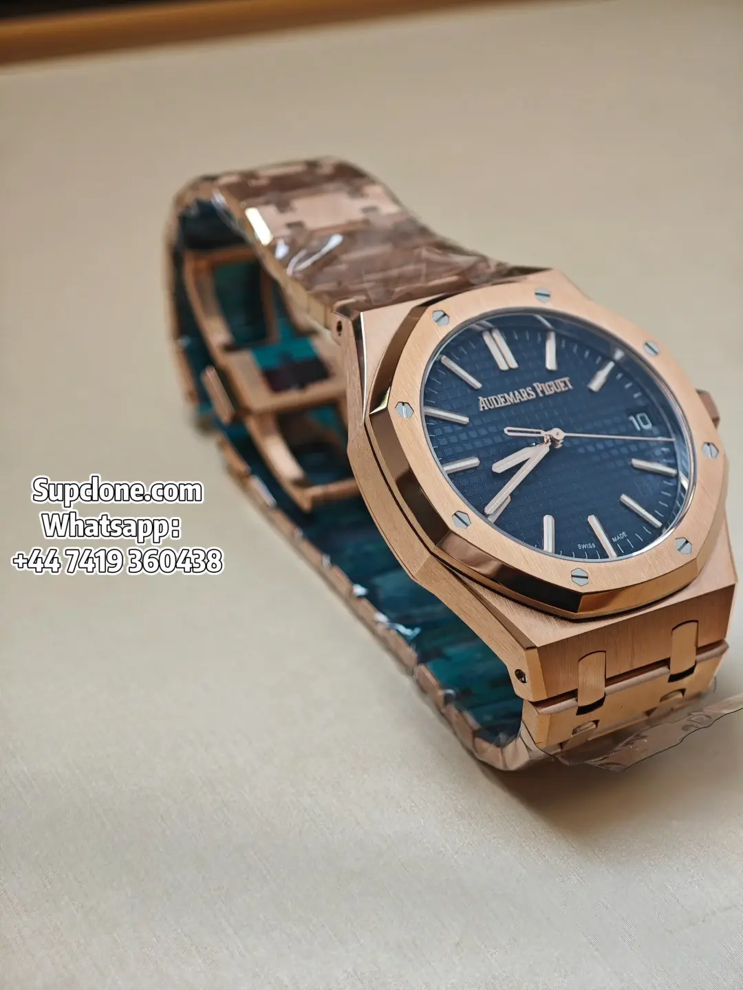Audemars Piguet Super Clone Watches Royal Oak 41 15510OR Rose Gold Blue Dial