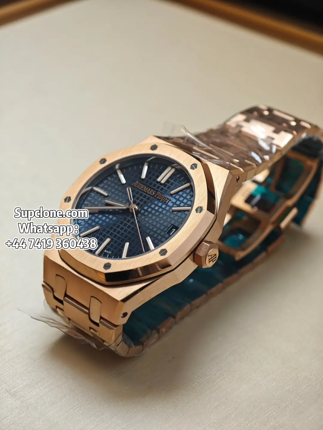 Audemars Piguet Super Clone Watches Royal Oak 41 15510OR Rose Gold Blue Dial