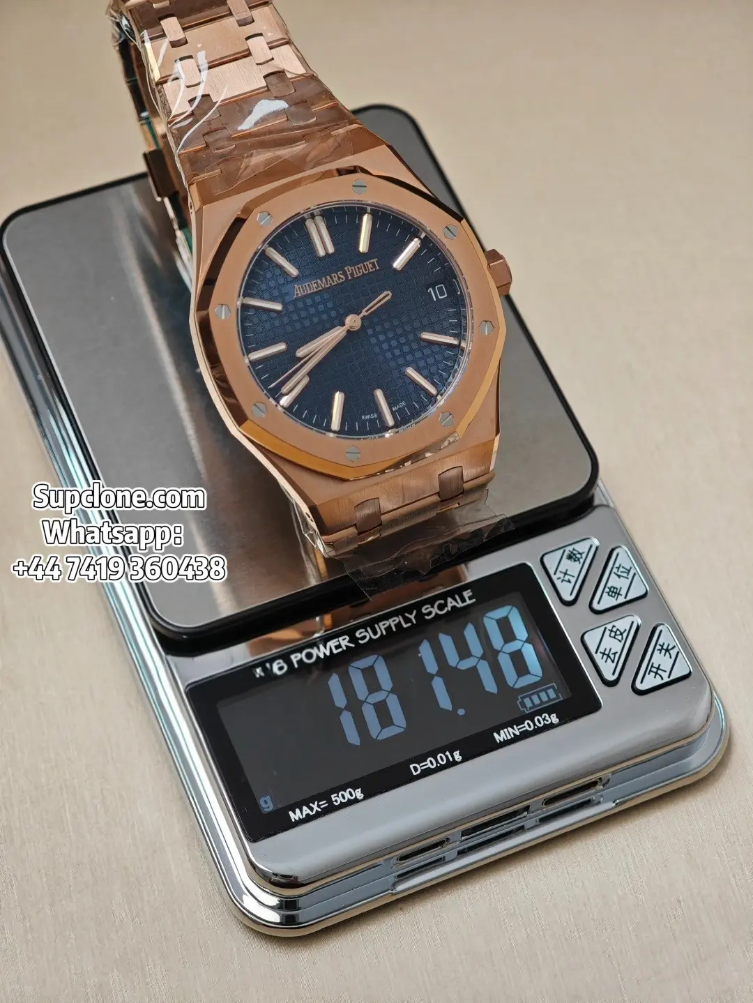 Audemars Piguet Super Clone Watches Royal Oak 41 15510OR Rose Gold Blue Dial