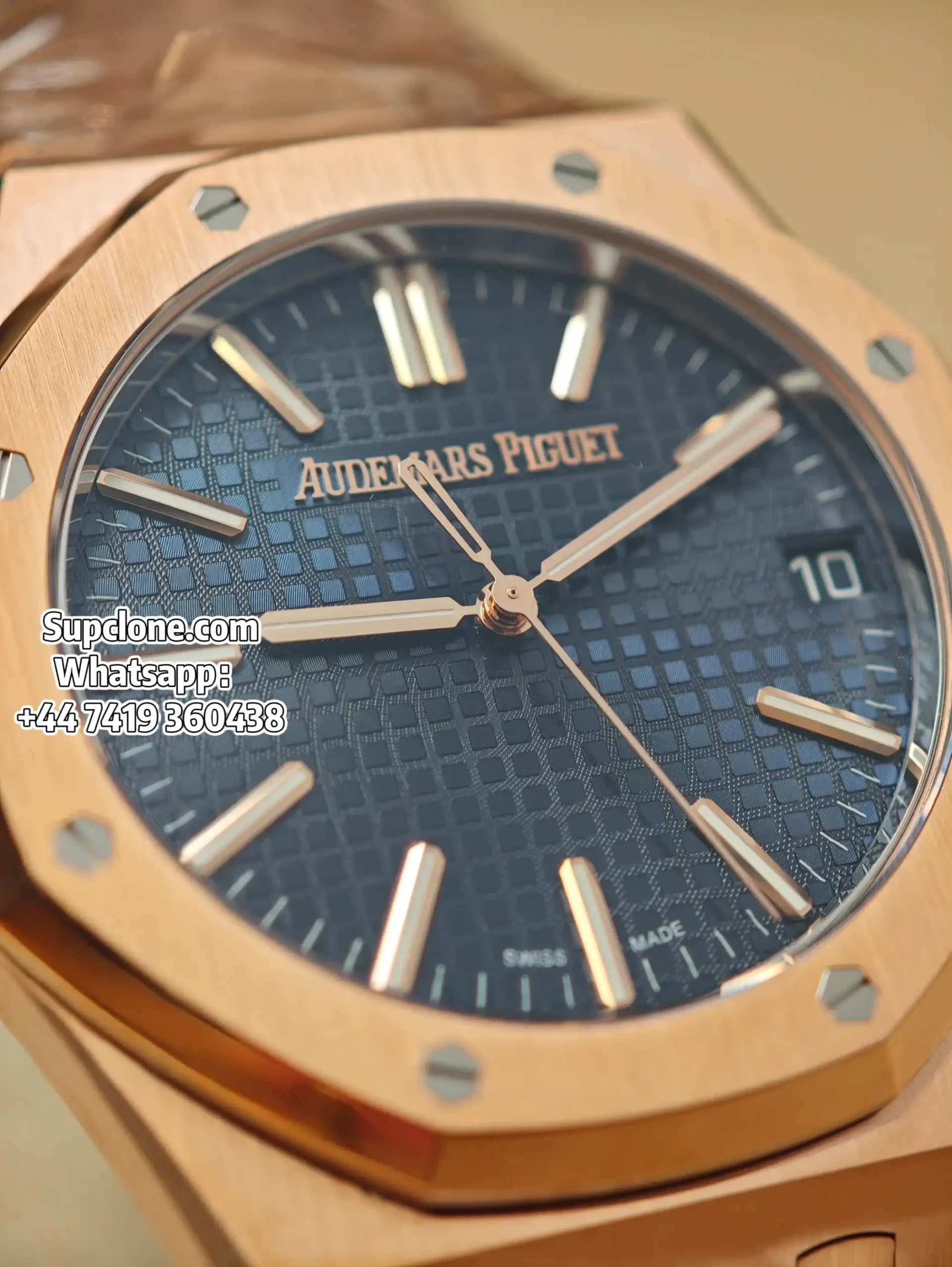 Audemars Piguet Super Clone Watches Royal Oak 41 15510OR Rose Gold Blue Dial