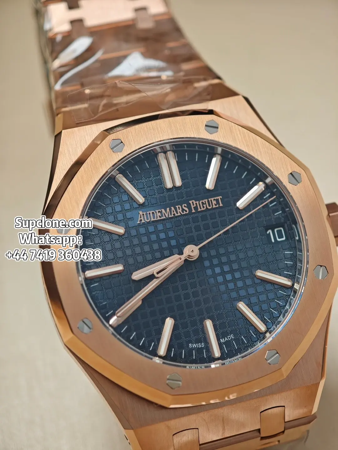 Audemars Piguet Super Clone Watches Royal Oak 41 15510OR Rose Gold Blue Dial