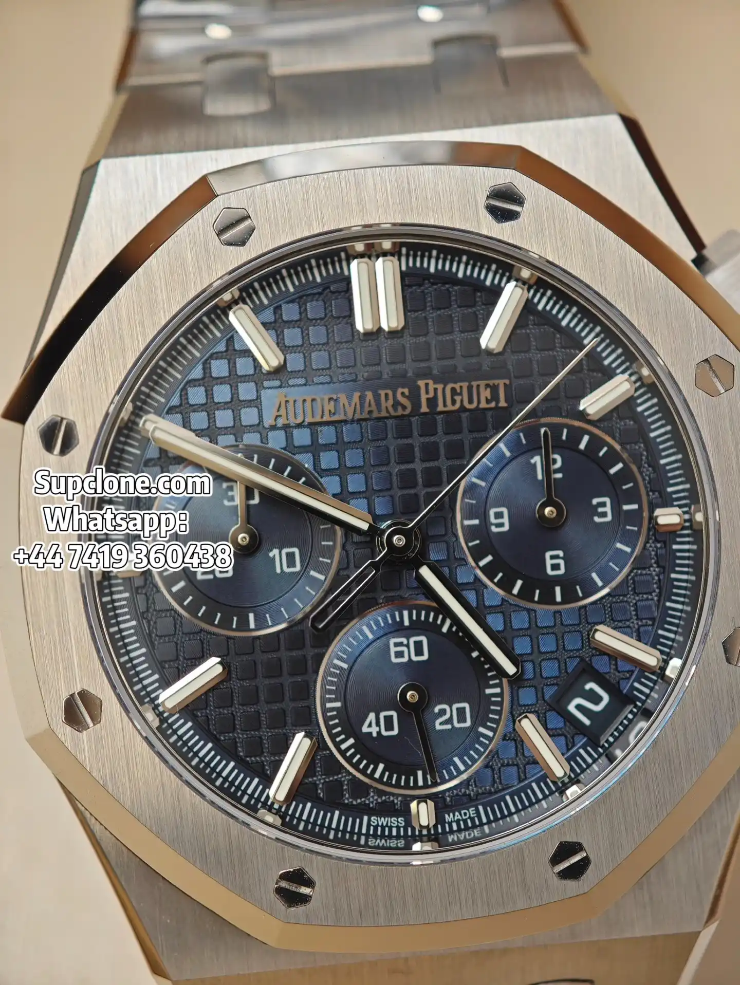 Audemars Piguet Super Clone Watches Royal Oak Chronograph 41 26240ST Blue Dial (19) Audemars Piguet Super Clone Watches Royal Oak Chronograph 41 26240ST Blue Dial